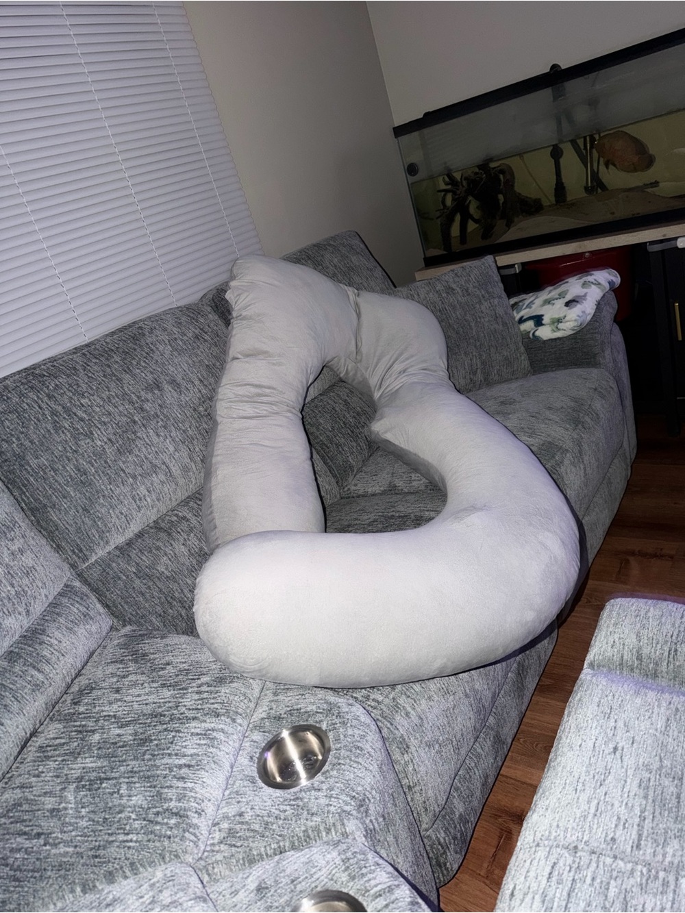 Pregnancy Pillow in Light Gray